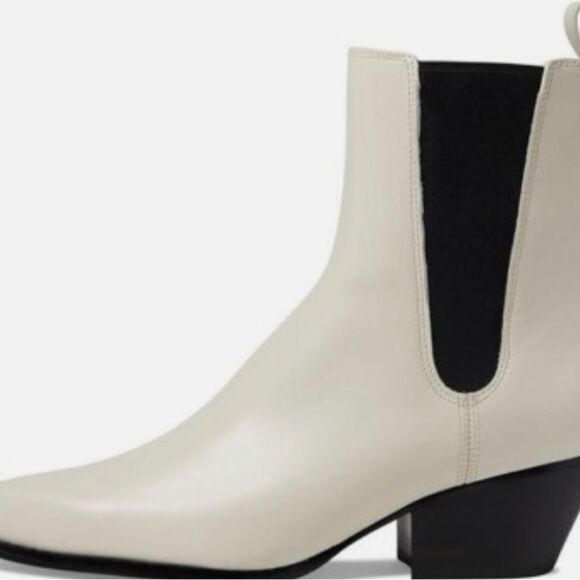 Michael Kors Shoes - Michael Kors leather Cream and Black Ankle Booties